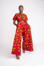 Load image into Gallery viewer, African print, ankara sets, two piece in african prrint.  crop and palazzo pants in ankara.