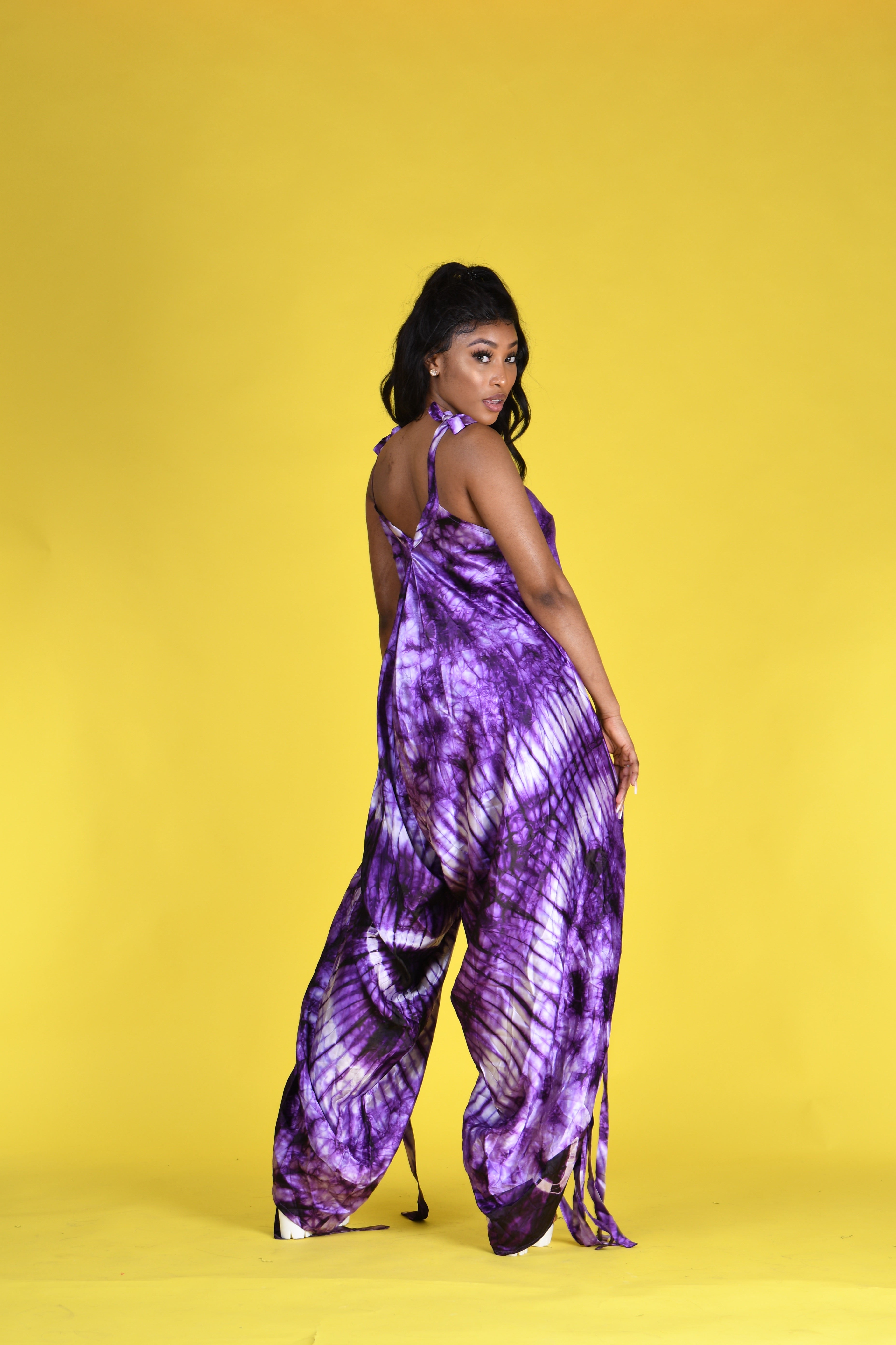 Silk store harem jumpsuit