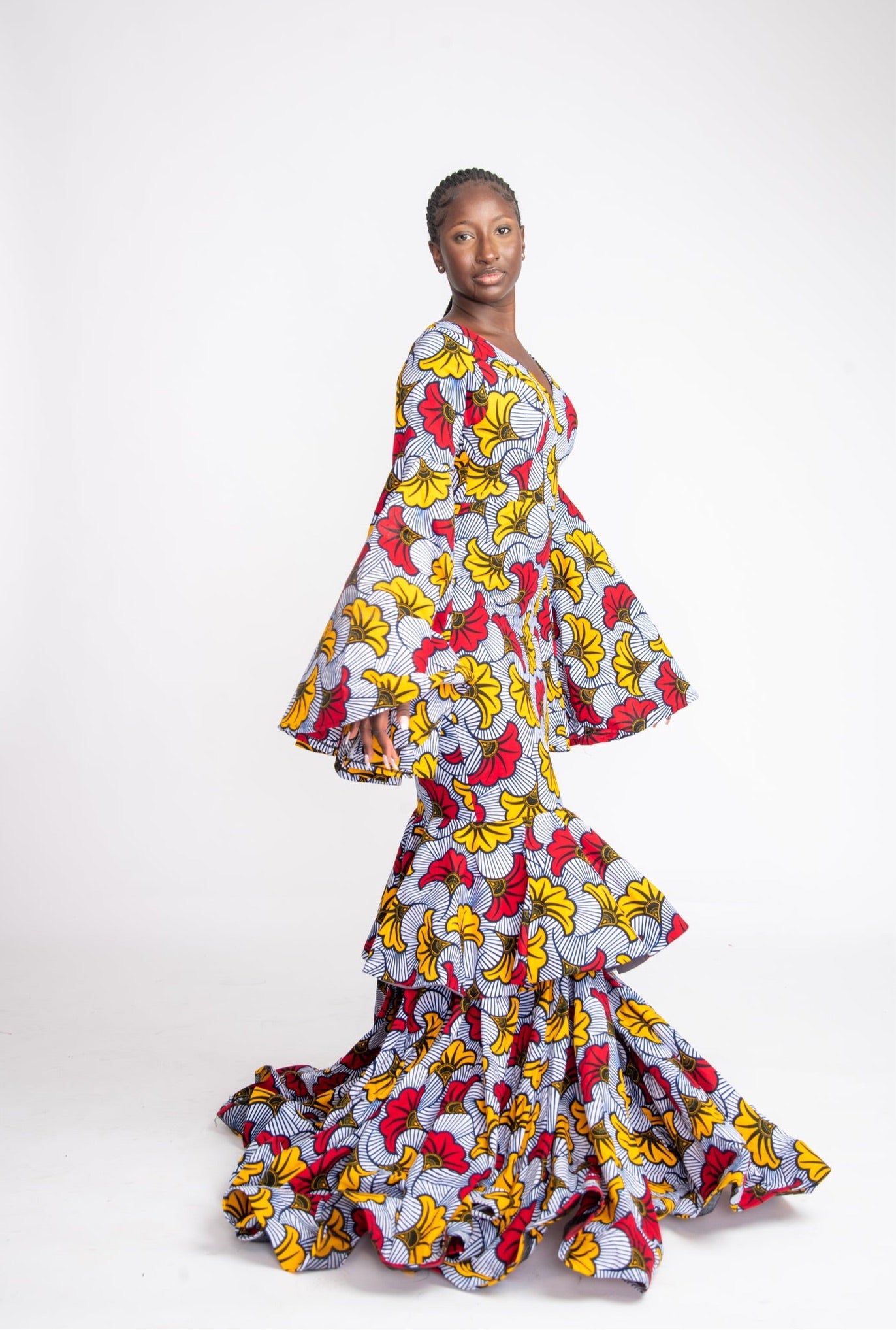 Arike African Print Mermaid Dress