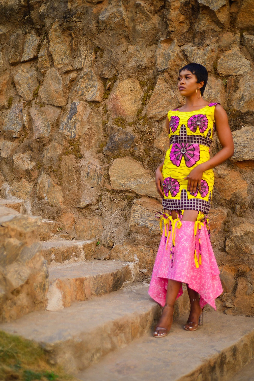 Anu African print Ankara midi dress - Afrothrone